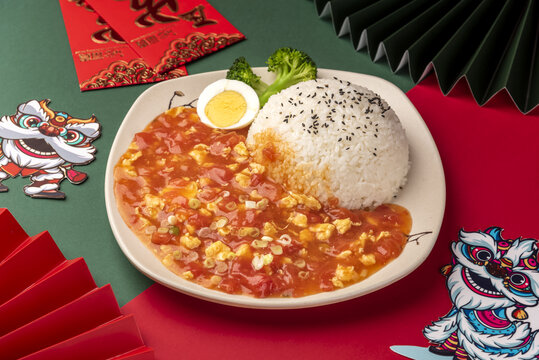 木须柿子盖饭