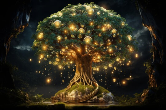 奇幻生命之树与发光宝珠