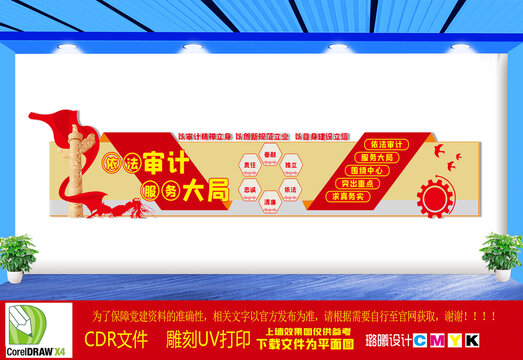 依法审计服务大局文化墙