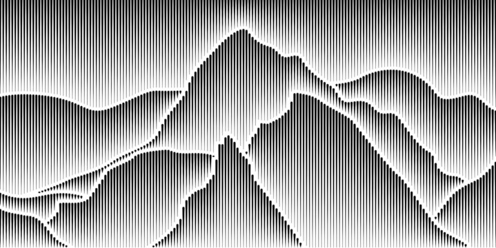 矢量意境山水装饰画