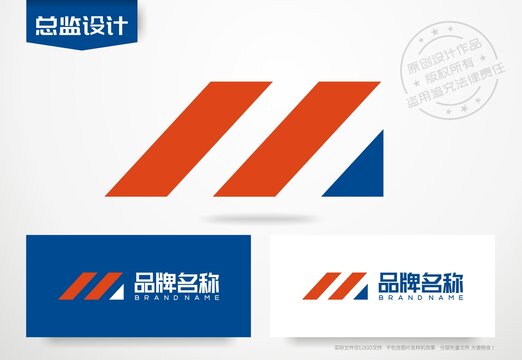 M标志字母M设计logo