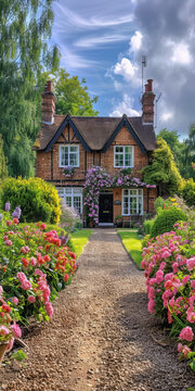 英国乡村的花园小屋