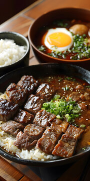 日式牛肉盖饭套餐