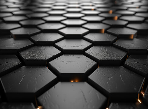 3D蜂窝网格图案背景