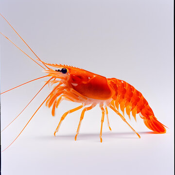 一只鲜艳的橙色龙虾