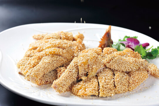 芝麻咸香鸡