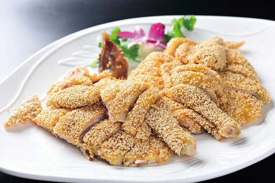 芝麻咸香鸡