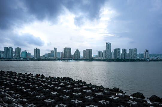 珠海香洲情侣路沿海风光