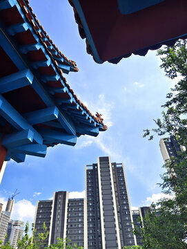 公园凉亭楼阁