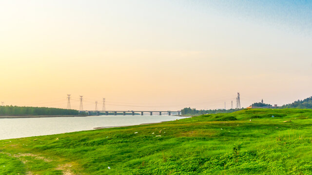 晚霞晚景