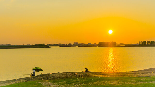 晚霞晚景