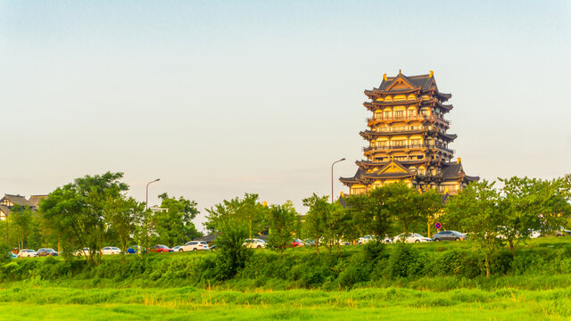 晚霞晚景