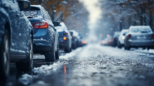 雪天路滑能见度低驾车出行危险