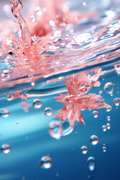 粉红花瓣水泡