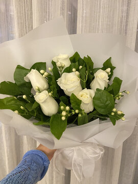 白玫瑰花束