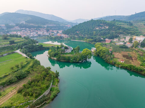 济南章丘三角湾村宝珠山水库