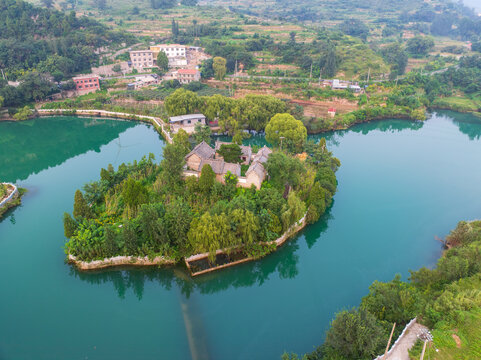 济南章丘三角湾村宝珠山水库