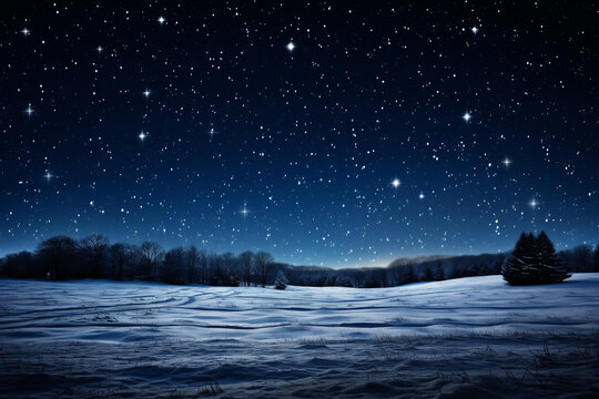 宁静的冬夜星空