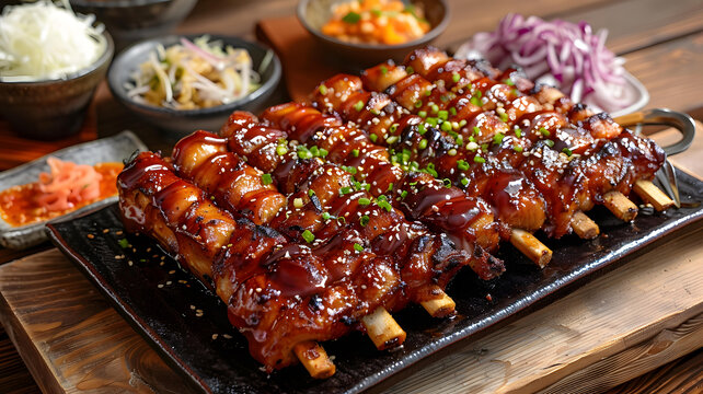 烤肉排骨美食