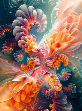 梦幻花朵的AI图片