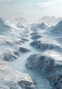 冰川雪山的AI图片