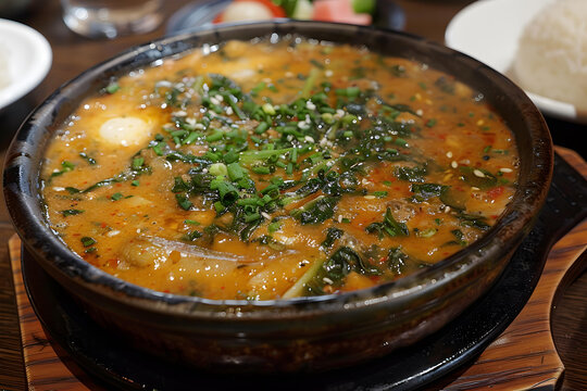 辣味鸡蛋蔬菜汤