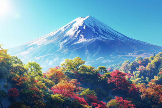 秋天的富士山