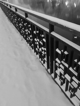 城市雪景