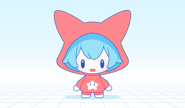 卡通小女孩