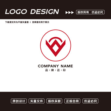 V字母logo创意logo