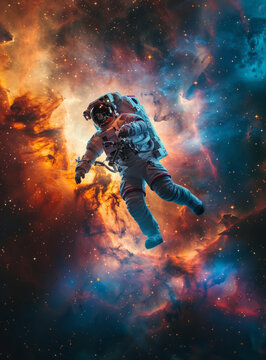 宇航员探索星云