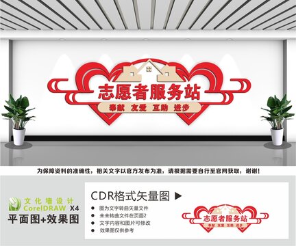 志愿者服务站文化墙