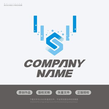 S字母鹿头LOGO标志设计
