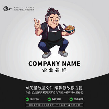小店吃面卡通头像LOGO