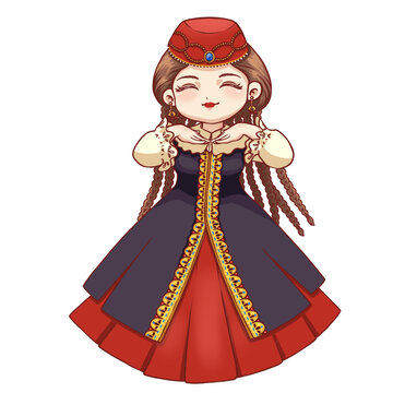 维吾尔族跳舞的少女