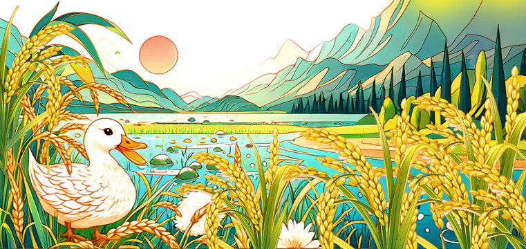 鸭田大米插画