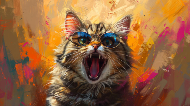戴太阳镜的猫