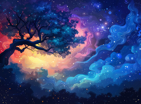 奇幻森林的AI图片