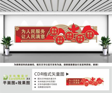 为人民服务让人民满意文化墙
