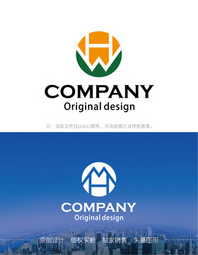 HW字母logo设计
