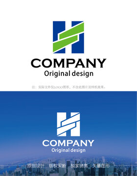 HS字母logo设计