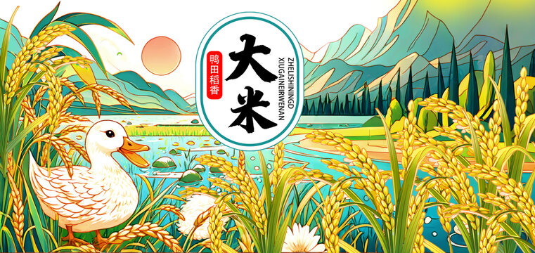 鸭田大米插画