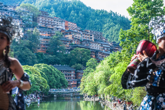 贵州西江千户苗寨木楼苗族风情