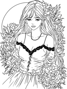 线描人物