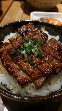 一碗香喷喷的烤肉饭