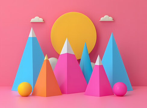 彩色几何形状背景