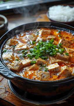 一碗正宗的四川麻婆豆腐盖饭