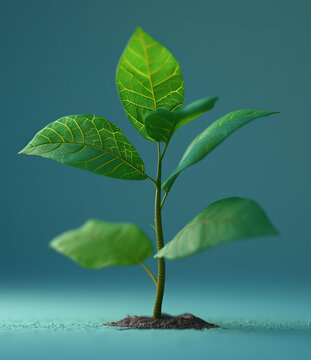 幼小的植物从地里生长出来