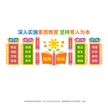 校训校风文化墙