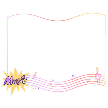 手绘音乐插画边框